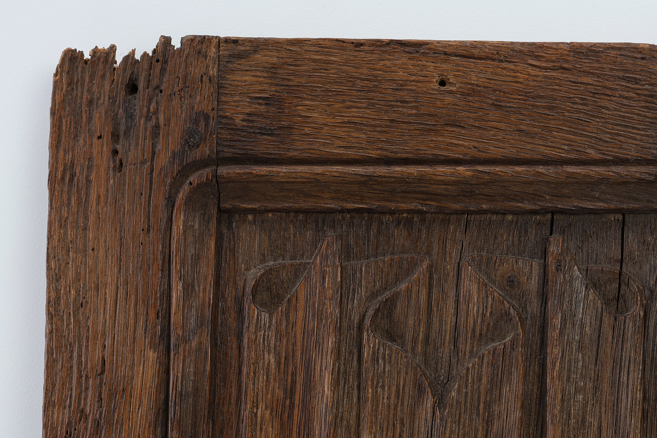 Early 16th Gothic century carved oak relief panel, Francethumbnail